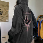American Retro Butterfly Mid-Length Sweater for Women