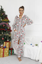 Santa Red Riding Hood Flannel Printed Bodysuit