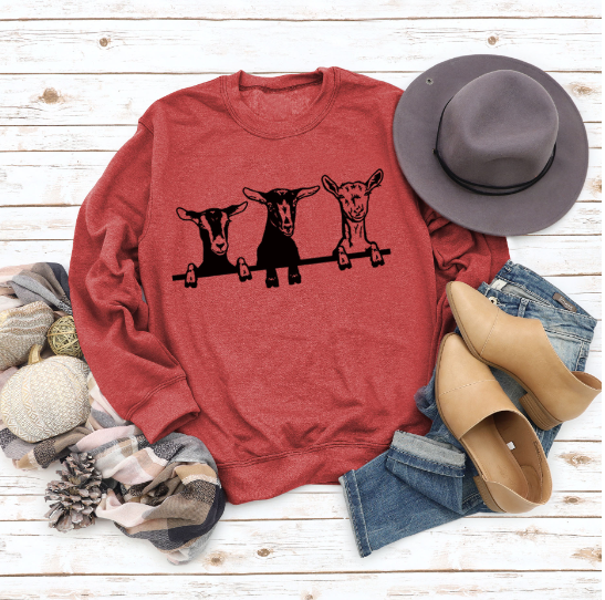 Cute Alpaca Print Casual Crew Neck Sweatshirt | Streetwear