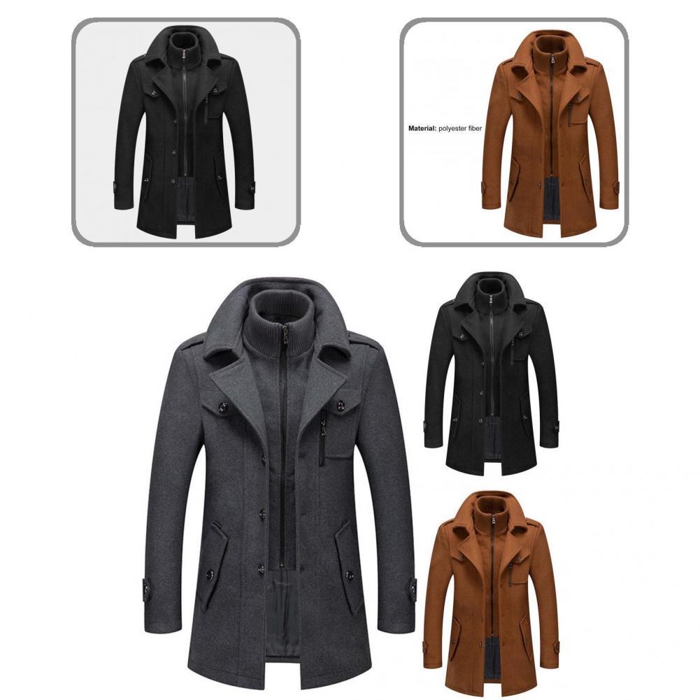 Men's Double Collar Zipper Jacket for Travel and Style