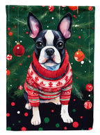 Boston Terrier Christmas House Flag