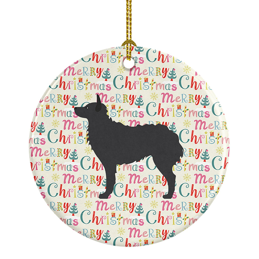 Croatian Sheepdog Merry Christmas Ceramic Ornament