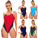 2021 Women's Color Block One-Piece Swimsuit
