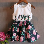 Summer Floral Print Dress for Baby Girls