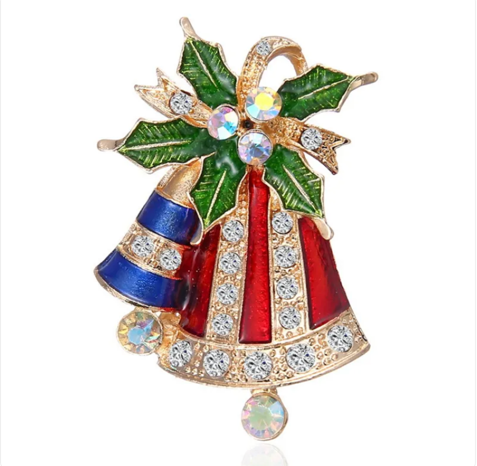 Fashion Bow Tie Wreath Brooch Christmas Gift