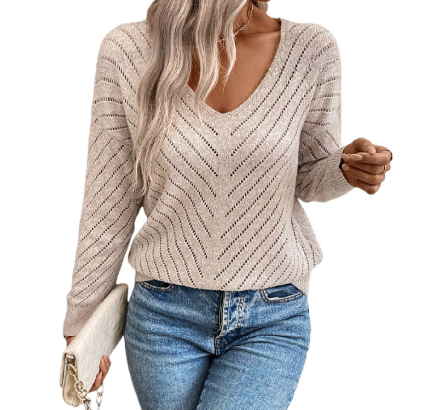 Hollow Loose Casual Long Sleeves Pullover | Streetwear