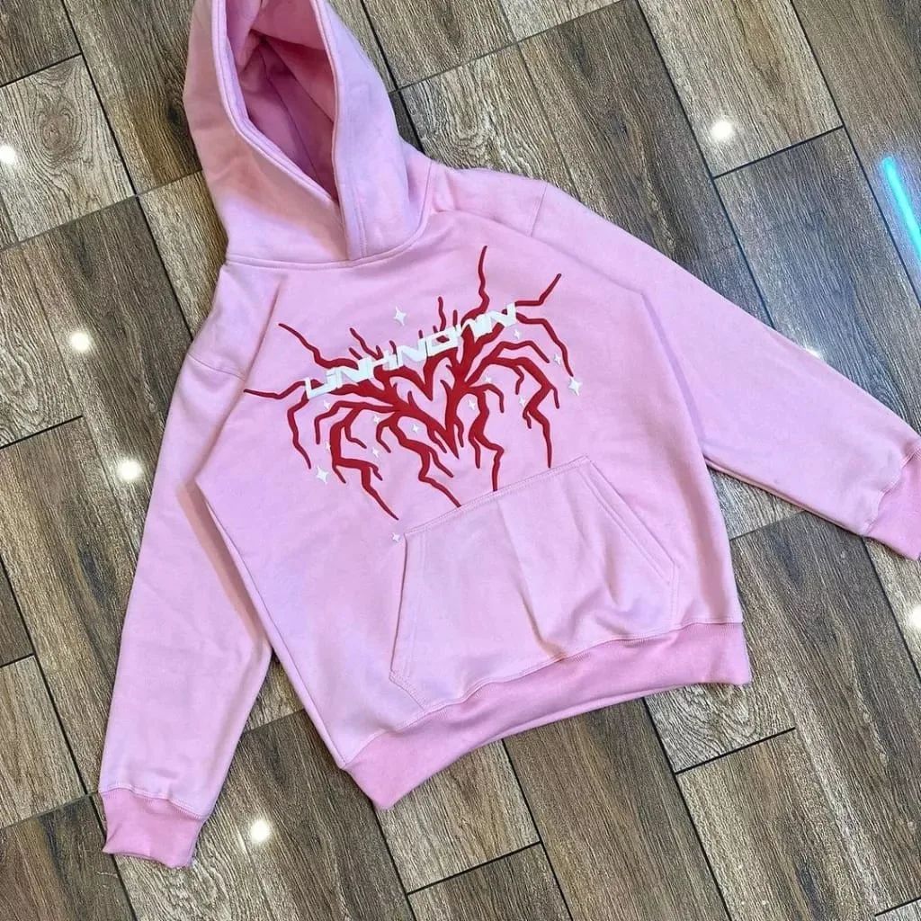 Korean Printed Loose Fit Long Sleeve Hoodie | Streetwear
