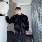 Three-Dimensional Sequin Men's Sweater Coat