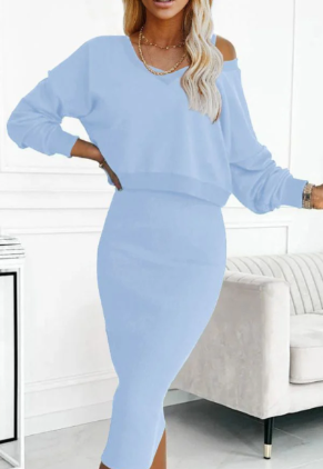 Sabrina Dress with Sweater Knit Set (Single Piece)