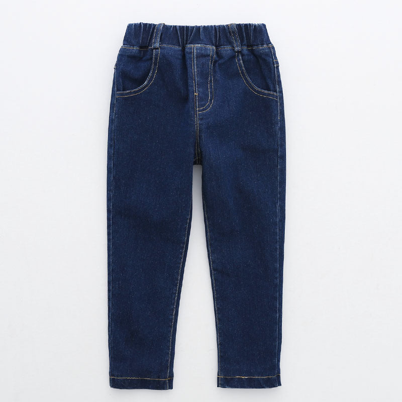 Children's Thickened Fleece-Lined Padded Jeans