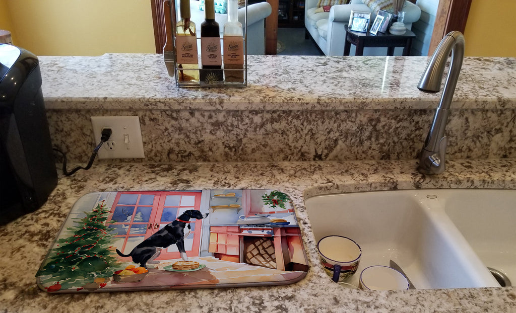 Great Dane Christmas Cookies Dish Drying Mat