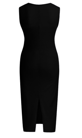 Maternity Sleeveless Dress with Cross Waist Design