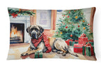 Mastiff Cozy Christmas Throw Pillow