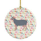 Lykoi #3 Cat Christmas Ceramic Ornament