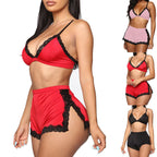 Women's Deep V-Neck Lace Lingerie and Sleepwear