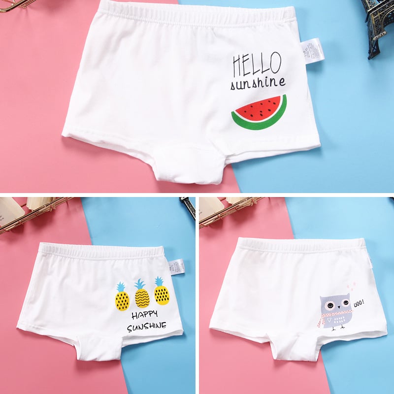 Children's Antibacterial Cotton Boxer Shorts for Girls