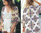 Chiffon Cover-Up, Bikini Jacket, Loose Kimono Shirt