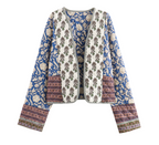 Reversible Printed Quilted Cotton Coat Jacket (One Piece)