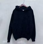 Rhinestone Shiny Loose Pullover Hoodie | Streetwear