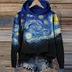 Cartoon Starry Sky Printed Hoodie for All Ages | Streetwear