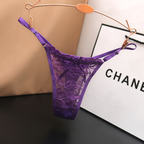 New Low-rise Lace Transparent Adjustable Thong Panties