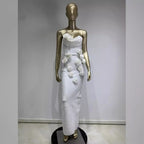 Bandage Tube Top Applique Dress