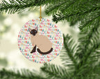 Siamese Traditional Cat Christmas Ceramic Ornament
