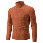 2023 Men's High Neck Twisted Flower Sweater Knitwear