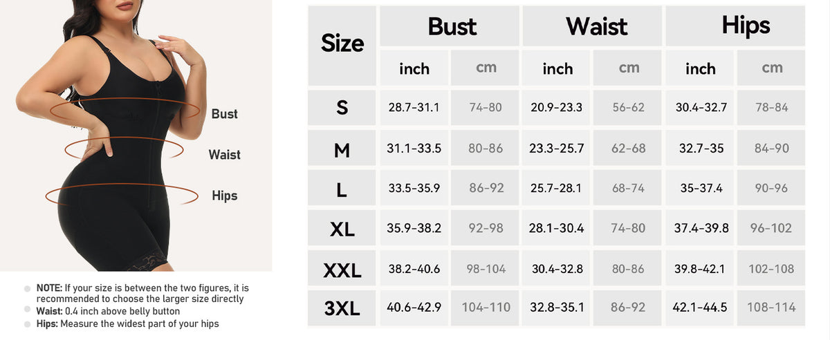 Women's Shapewear Bodysuit with Zipper