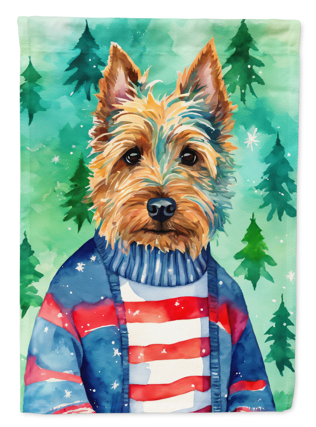 Australian Terrier Christmas Garden Flag