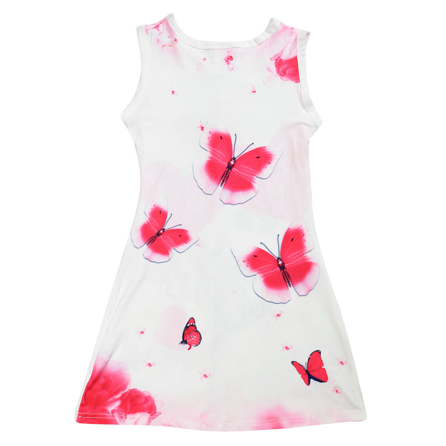 New Summer Cartoon Print Dress for Girls (Princess Style)