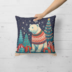 Polar Bear Christmas Throw Pillow