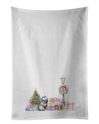 Pug Puppy Black with Christmas Wonderland Kitchen Towel Set of 2