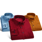 Cotton corduroy long sleeve shirt