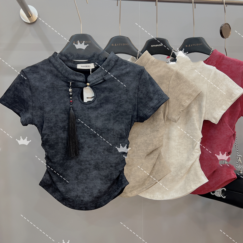 Women's Retro Short Sleeve T-Shirt Jacket for Spring | Streetwear