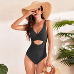 New Amazon Women's Cross-Back High-Waist Swimsuit