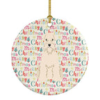 Merry Christmas Soft Coated Wheaten Terrier Ceramic Ornament