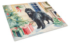 Newfoundland Cozy Christmas Glass Cutting Board