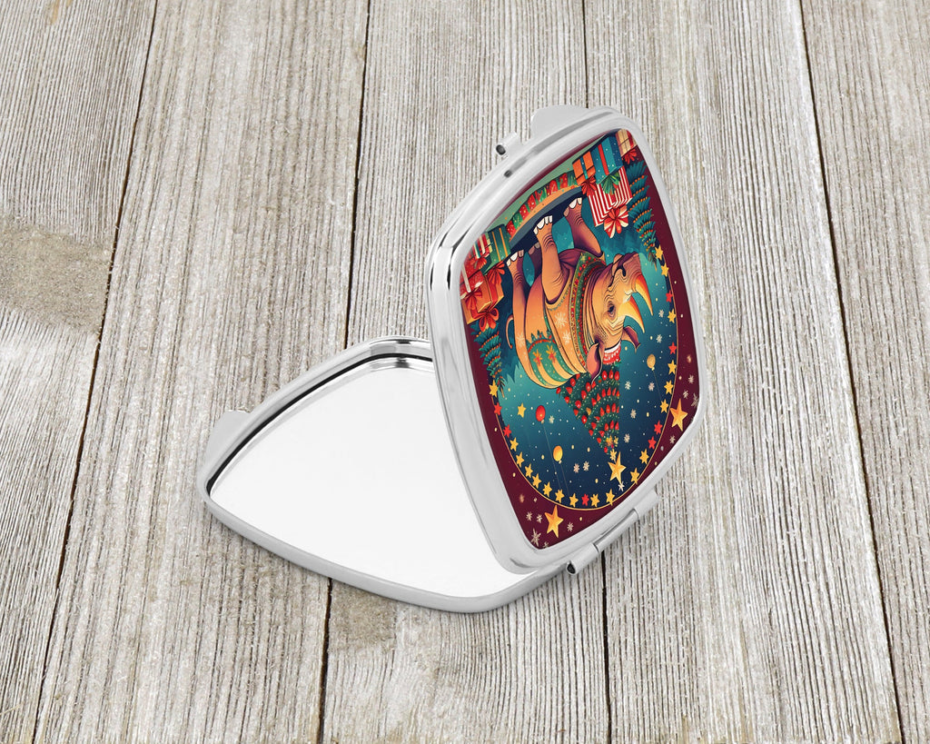 Rhinoceros Christmas Compact Mirror
