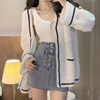 New Women's Loose V-neck Slim Knitted Cardigan Coat