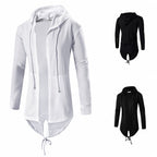 Mid-length Zip Cardigan Cloak for Stylish Layering