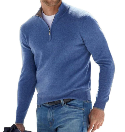 Basics™ Men's Cashmere Zip Sweater (Single Item)