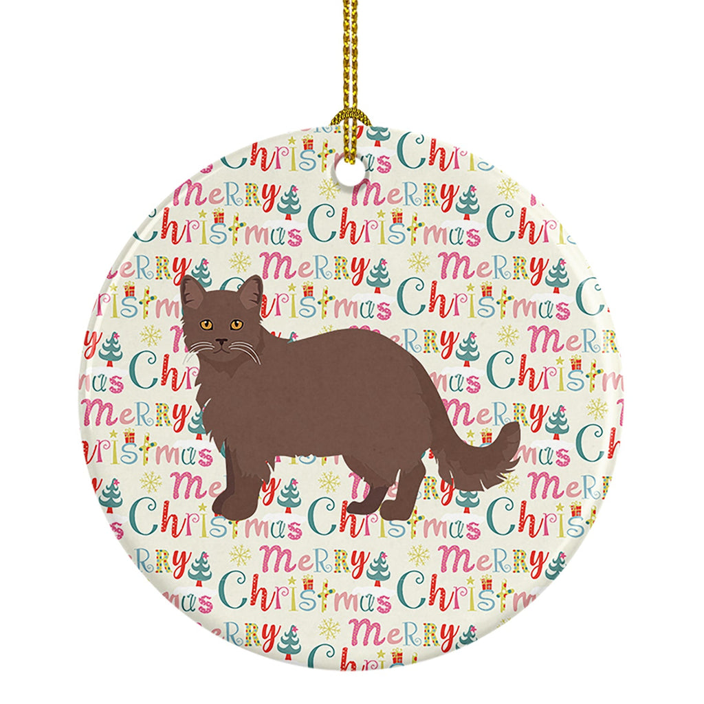 York Chocolate #1 Cat Christmas Ceramic Ornament