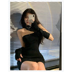 Sleeveless High Hip Half Turtleneck Dress for Women