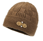Fleece Lined Padded Warm Woolen Cap | Embroidered Cap