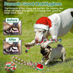 5Pcs Christmas Dog Rope Chew Toys Set