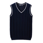 Men's V-neck Twisted Pullover Vest Sweater