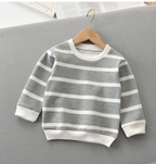 Striped Long-Sleeved Pullover T-Shirt for Kids