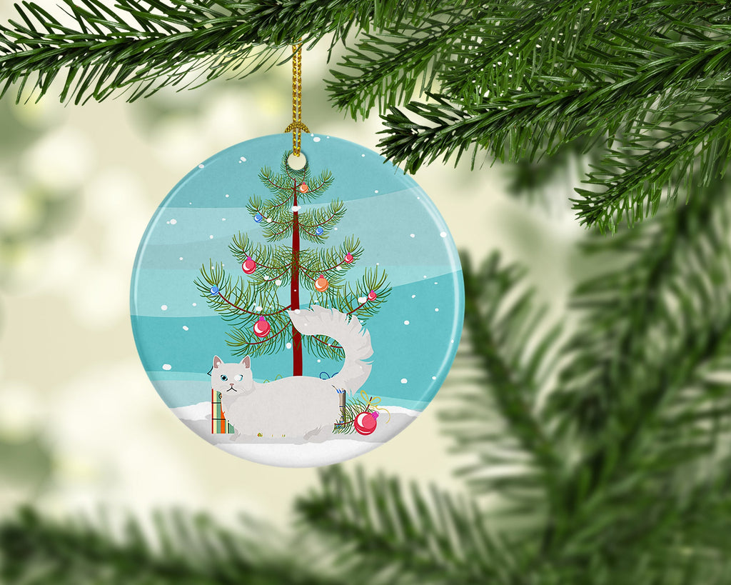 Napoleon Cat Christmas Ceramic Ornament