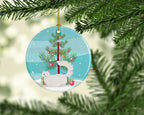 Napoleon Cat Christmas Ceramic Ornament